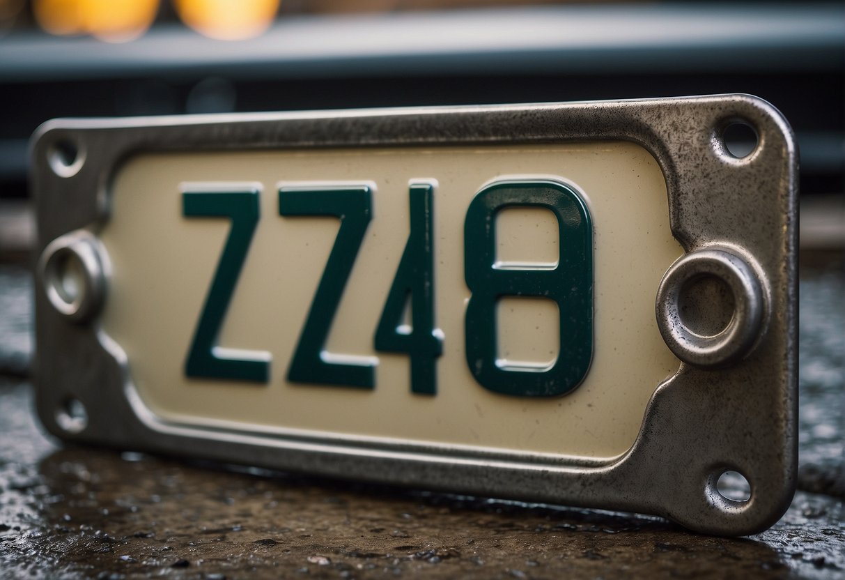 A German license plate with the letters "ZS" prominently displayed